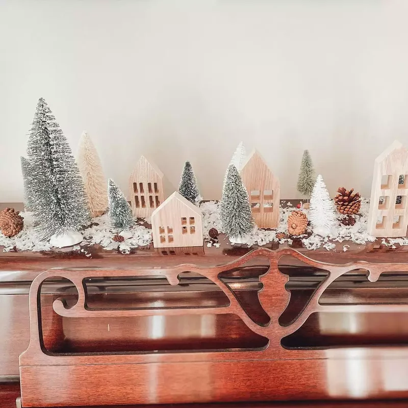 20 Christmas Village Display Ideas for Nostalgic Holidays 3 Earthy Village