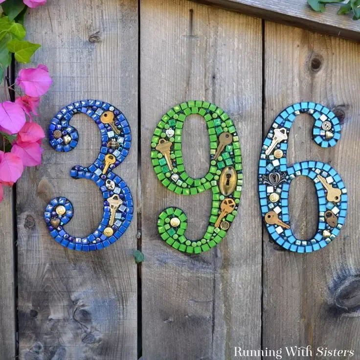 Easy Mosaic House Numbers