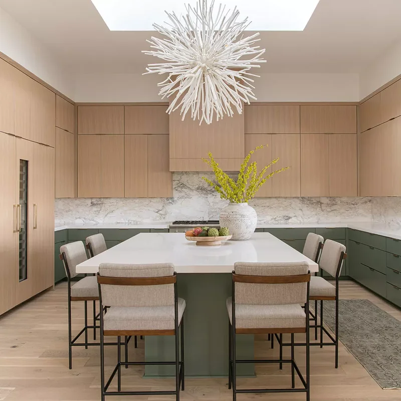 12 Designer Layout Tips to Make Dining Rooms Bigger & Brighter 10 Eat-In Kitchen Island