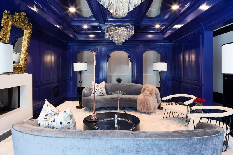 Electric Blue Living Room