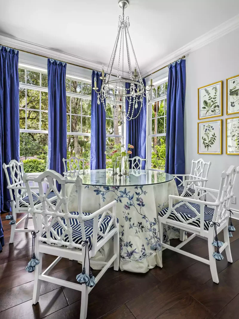 Elevate Your Dining Area with a Botanical Table Skirt