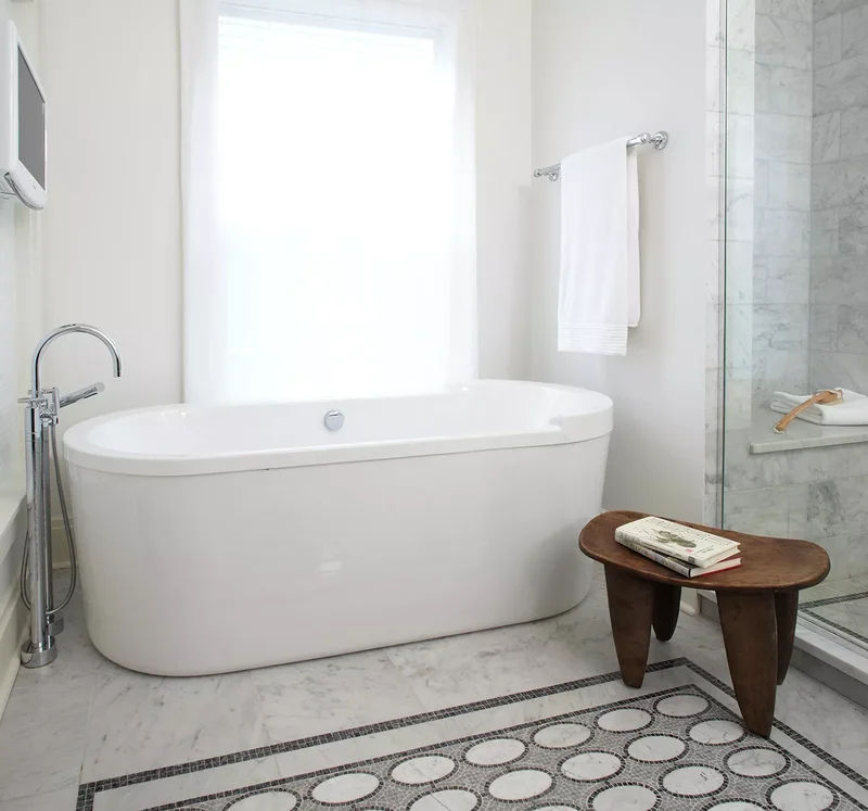 Elevate a White Bathroom with Modern Touches