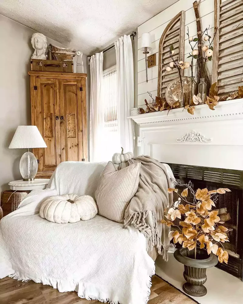 34 Cozy Farmhouse Fireplace Designs to Transform Your Room 31 Embrace All Things Fall