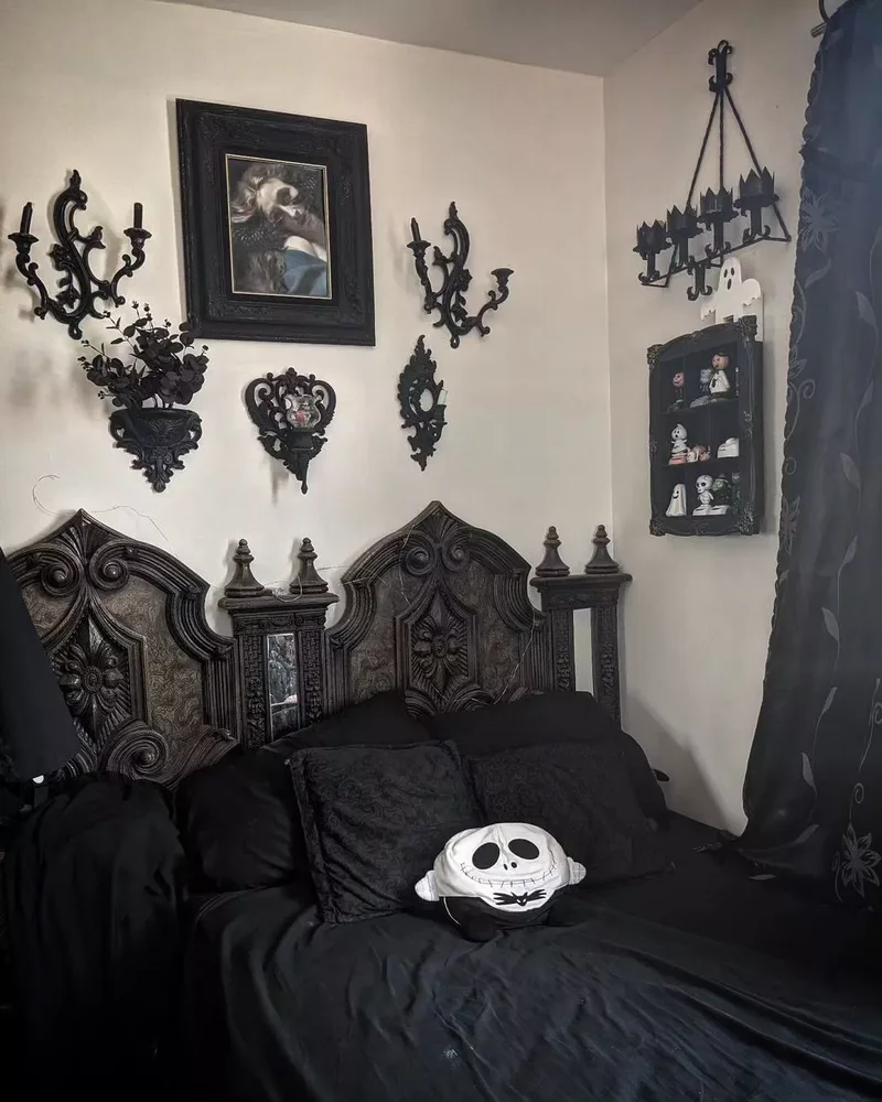 25 Gothic Bedroom Designs That Blend Drama With Style 14 Embrace Ornamentation
