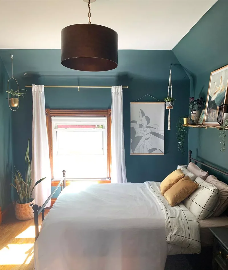 32 Stunning and Striking Teal Bedroom Design Inspirations 9 Embrace Teal and Brass