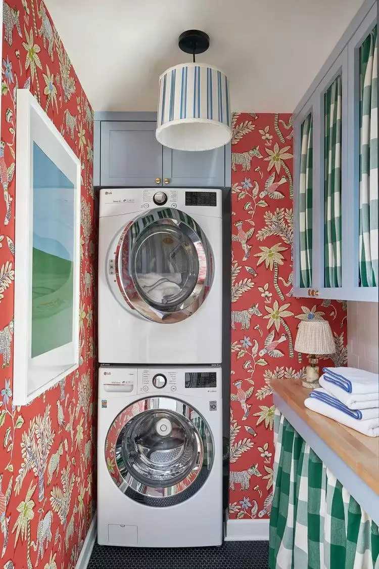53 Stylish Small Laundry Room Ideas That Work Beautifully 35 Employ Color and Pattern