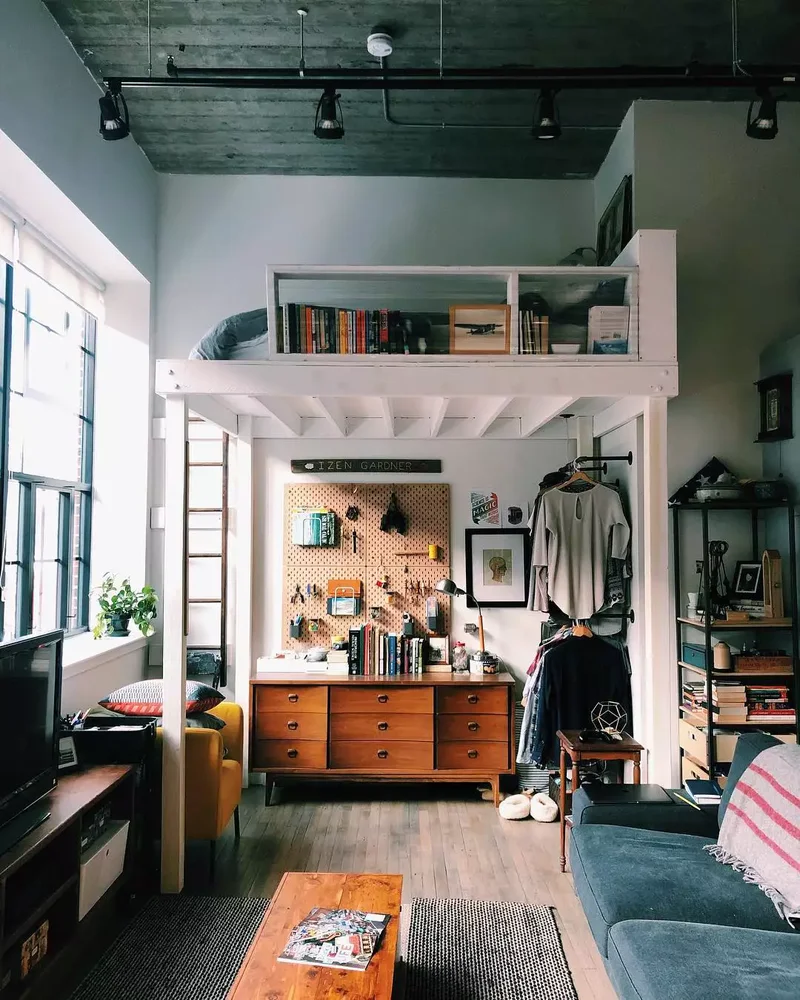 17 DIY Loft Bed Solutions to Maximize Your Small Room Space 12 Extra-High Loft Bed