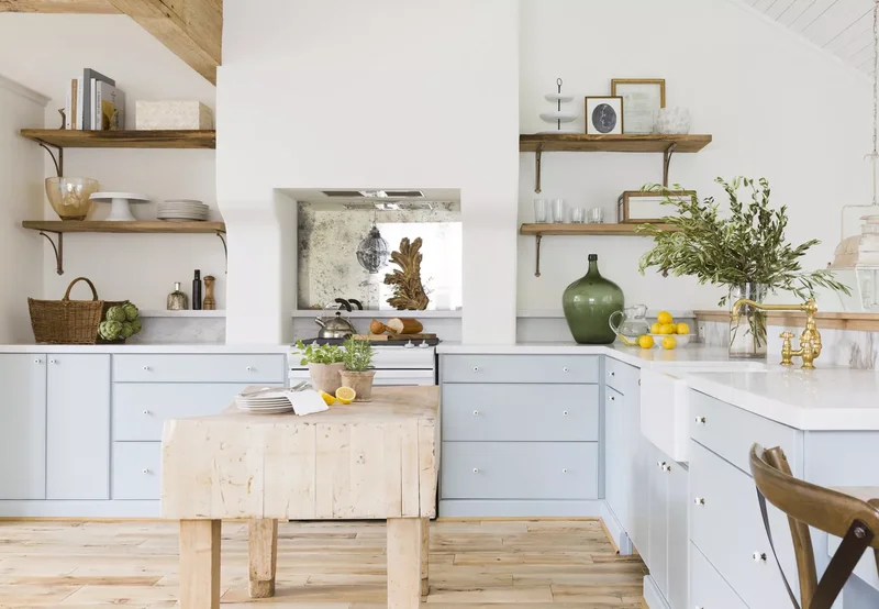 Farmhouse Blue Cabinets