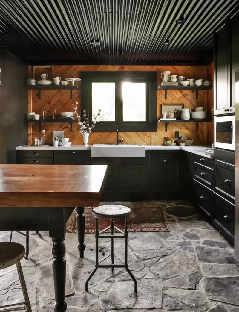 21 Moody Kitchen Ideas to Elevate Your Interior Style 9 Farmhouse Finishes