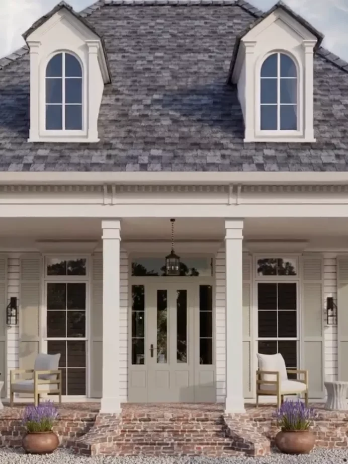 Farmhouse Front Brick Patio