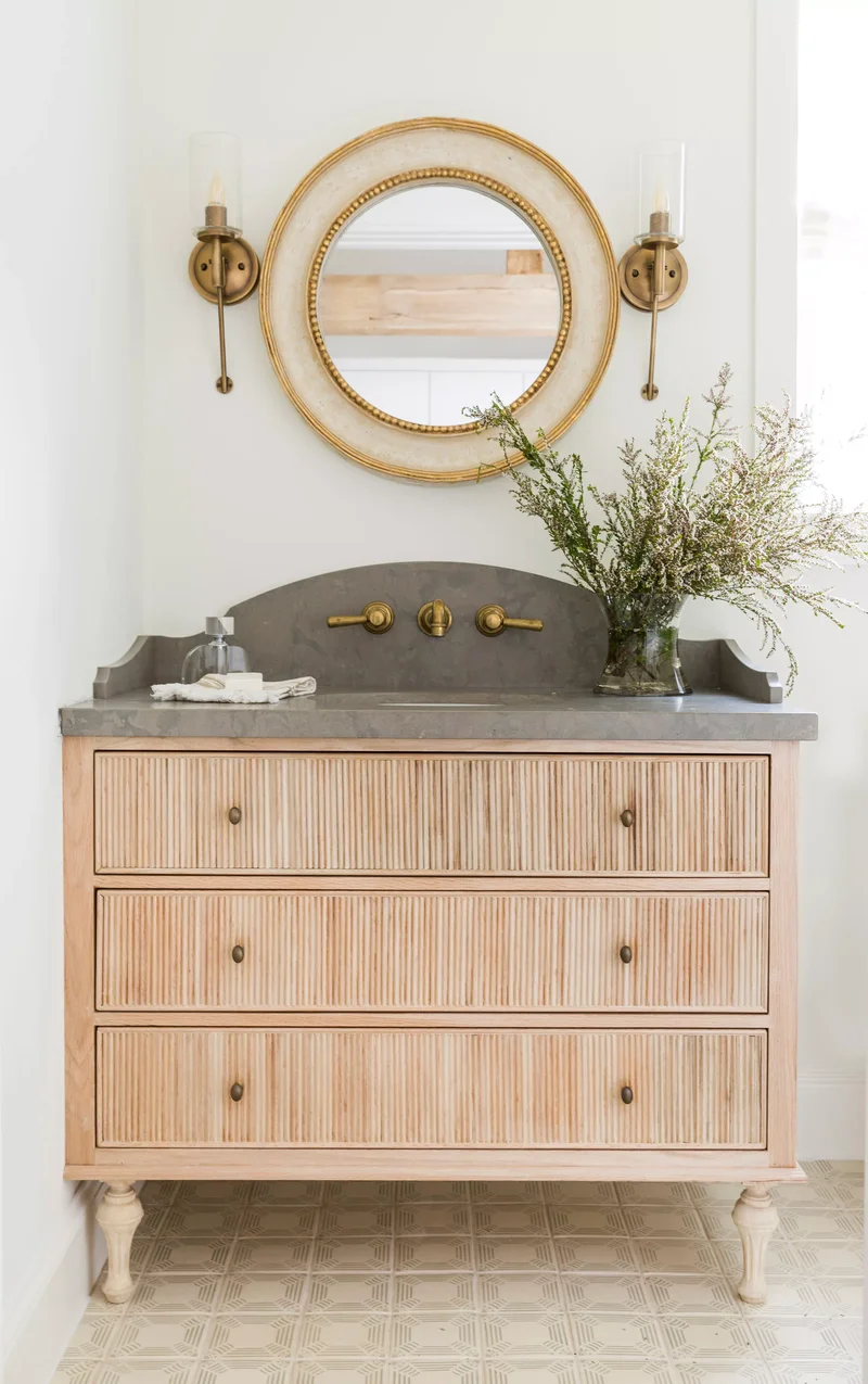 36 Beautiful Gray Bathroom Ideas to Create Your Dream Spa 2 Farmhouse Gray Bathroom