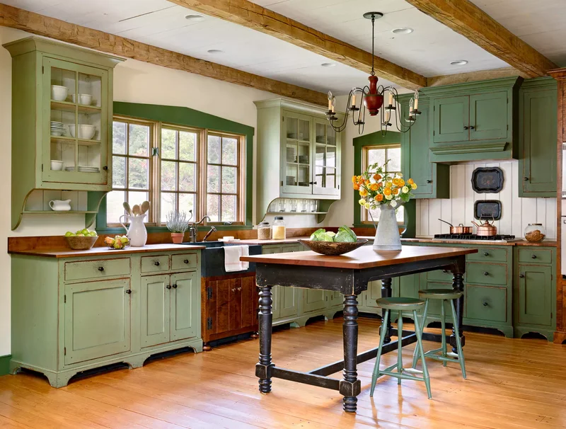 Farmhouse Green Kitchen