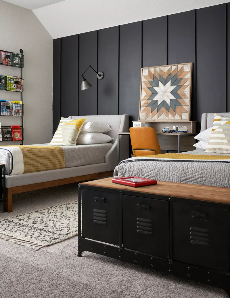 31 Sophisticated Black Bedroom Ideas for Your Dream Space 9 Farmhouse-Inspired Black Bedroom Idea