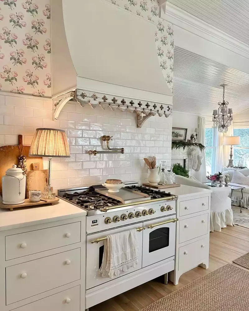 Farmhouse Kitchen With Cottage-Like Accents