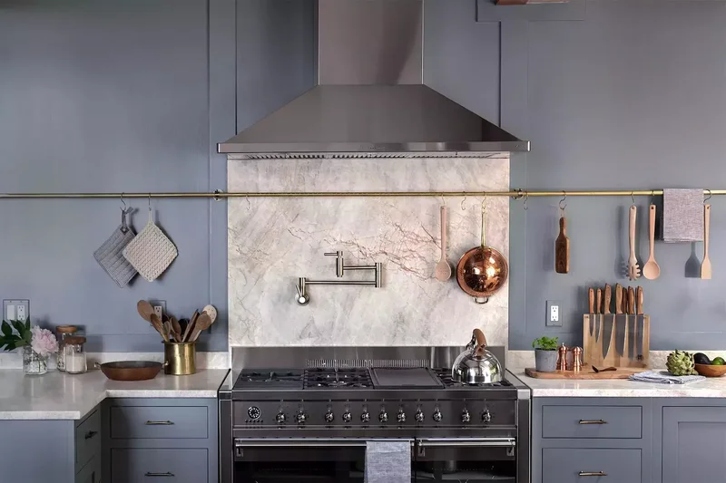 60 Kitchen Backsplash Ideas for Any Style and Budget 41 Feature Veined Marble