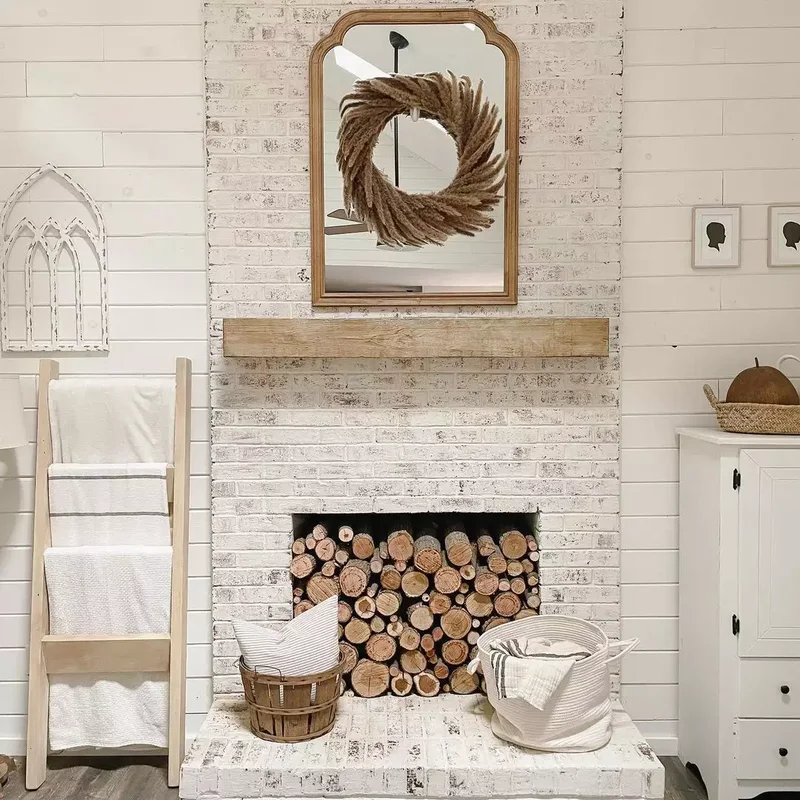 67 Farmhouse Style Ideas for Your Modern Rustic Home 33 Fill Your Fireplace With Rustic Accents