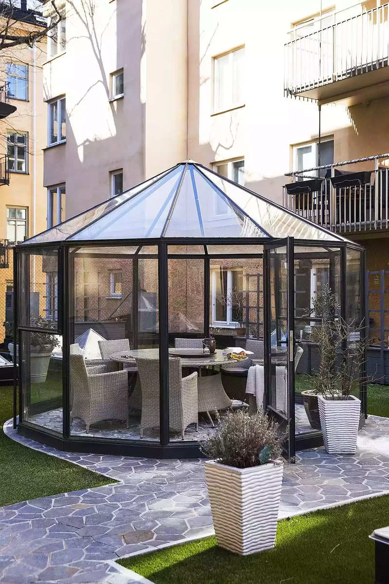 Flagstone Gazebo Patio