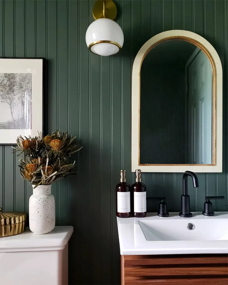 28 Small Bathroom Paint Colors That Create Spacious Vibes 27 Forest Green