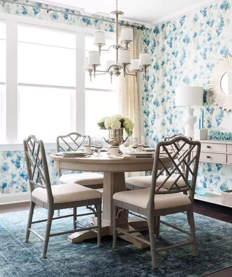40 Beautiful Blue Dining Rooms You'll Want to Recreate 35 Friendly Florals