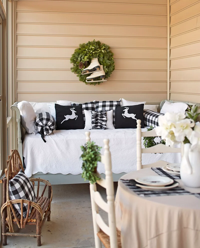 Front Porch with Christmas Nostalgia