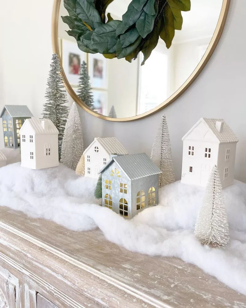 20 Christmas Village Display Ideas for Nostalgic Holidays 8 Frosty Village