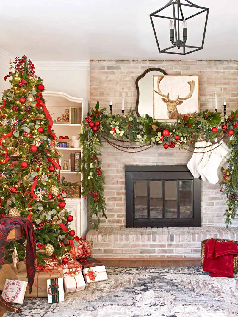 53 Stunning Christmas Mantel Decor Ideas for Your Home 2 Fruit Christmas Mantel