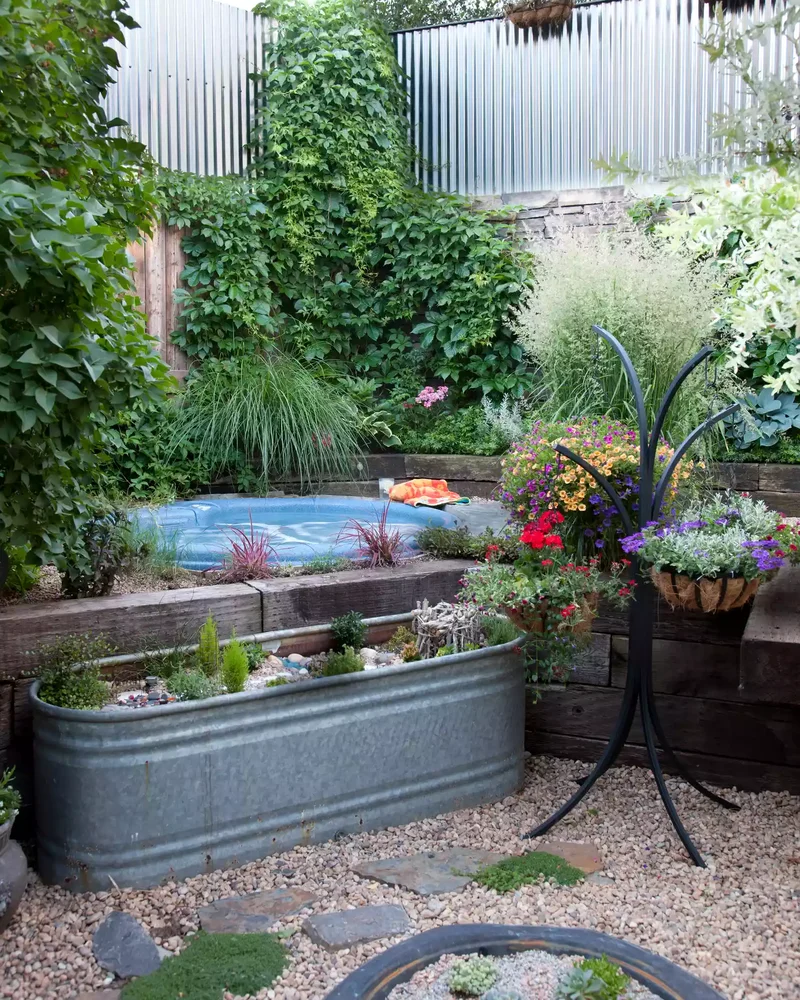 Garden Sanctuary Hot Tub Deck