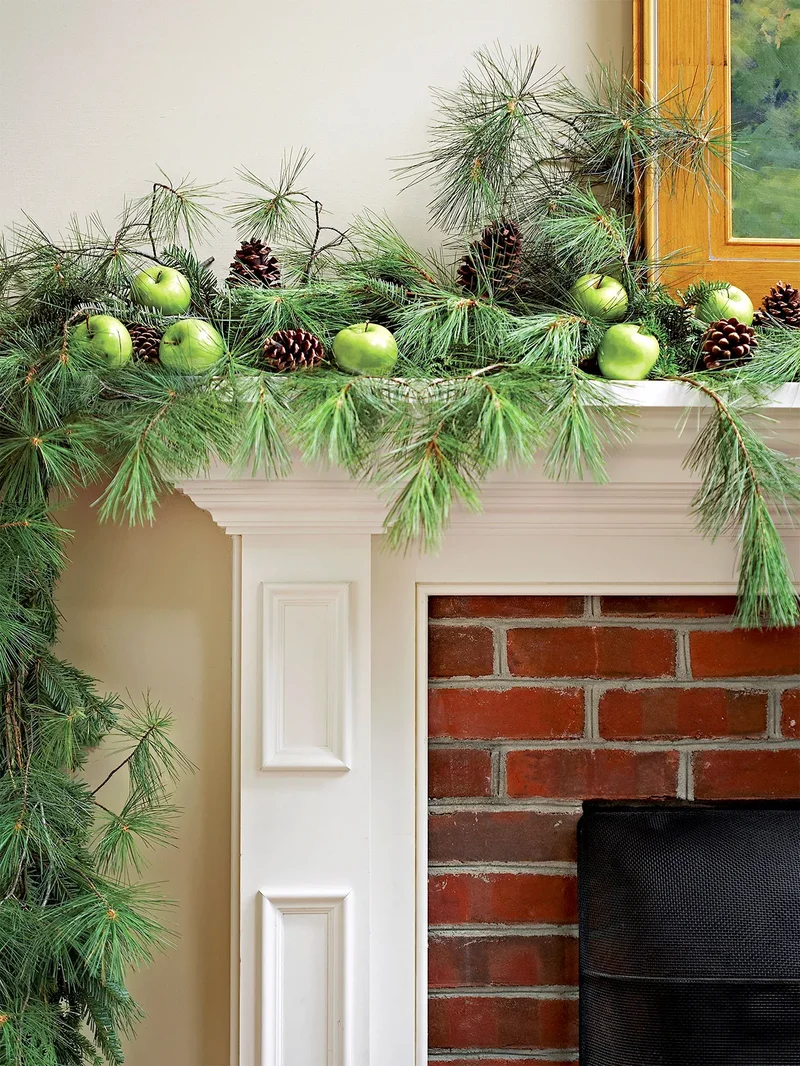 53 Stunning Christmas Mantel Decor Ideas for Your Home 44 Garland Mantel