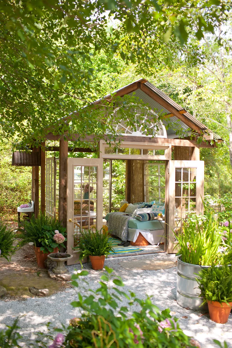 33 Beautiful Gazebo Design Ideas for Your Backyard Oasis 17 Gazebo Made with Old Windows