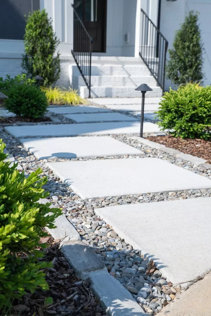 24 Stunning Driveway Landscaping Ideas for Amazing Curb Appeal 11 Geometric Pavers