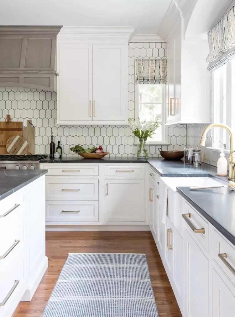 Geometric Tile Backsplash