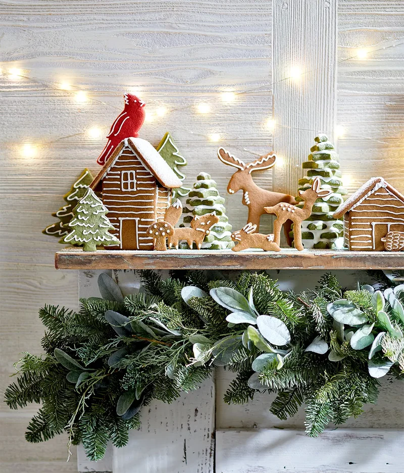 53 Stunning Christmas Mantel Decor Ideas for Your Home 48 Gingerbread House Mantel