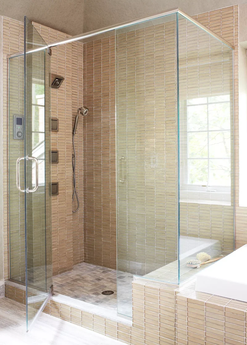22 Stunning Bathroom Shower Designs for Your Dream Space 9 Glass Tile Shower