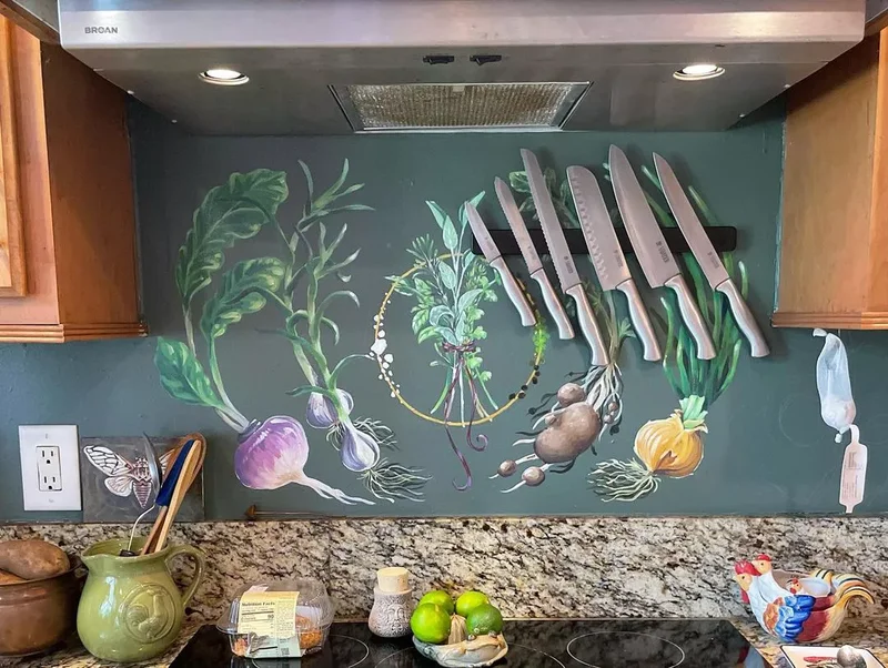 20 Beautiful Kitchen Accent Wall Ideas to Transform Your Space 8 Go All in With a Stunning Mural