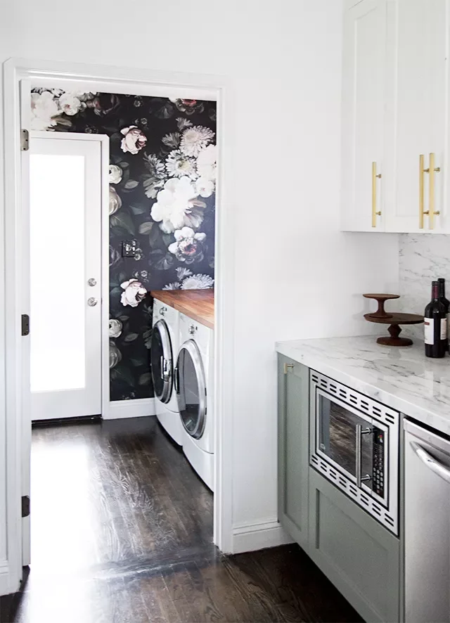 53 Stylish Small Laundry Room Ideas That Work Beautifully 36 Go Bold With Floral Wallpaper