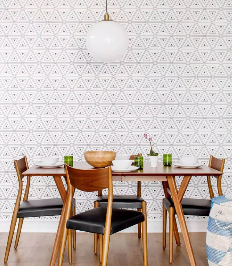21 Accent Wall Ideas for Dining Rooms That Wow Your Guests 1 Go Geometric