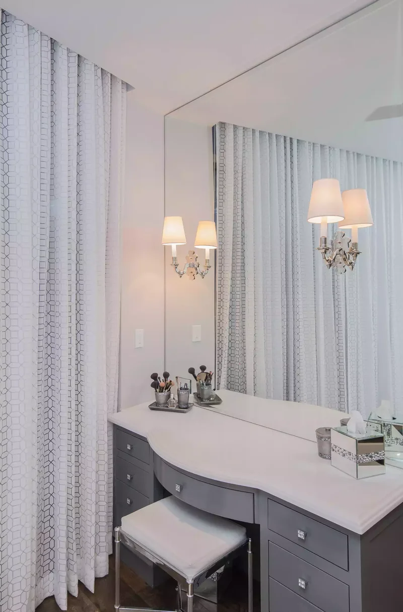 20 Makeup Vanity Ideas to Make Your Morning Routine Luxe 18 Go for a Sophisticated Silver Palette