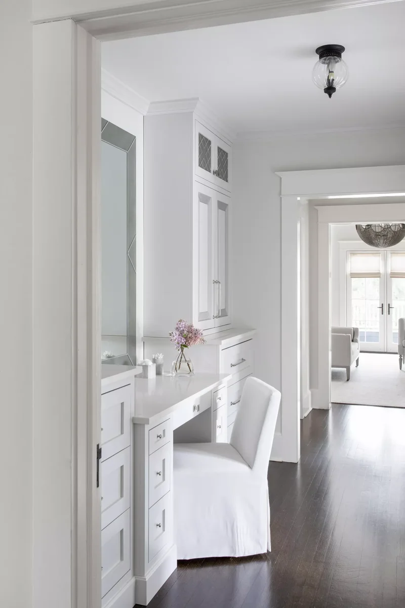 20 Makeup Vanity Ideas to Make Your Morning Routine Luxe 17 Go for a Timeless White and Marble Look