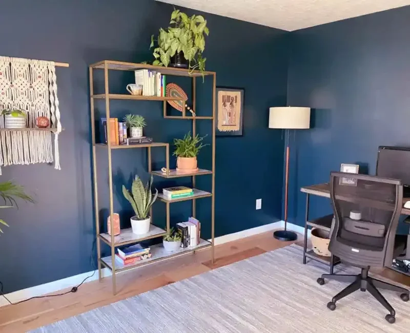 30 Home Office Shelving Solutions for Your Workspace 17 Go for the Gold With a Glam Bookcase