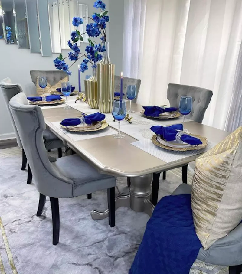 40 Beautiful Blue Dining Rooms You'll Want to Recreate 31 Going Glam