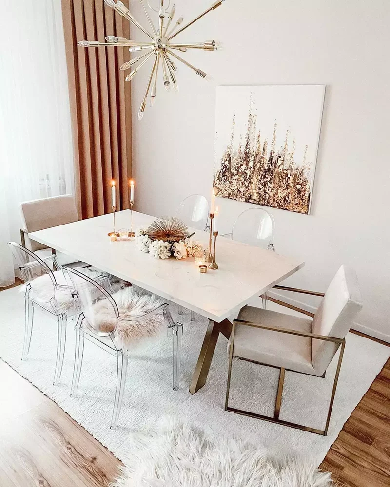 27 Contemporary Dining Room Design Ideas You'll Love 15 Gold Dining Room Accents