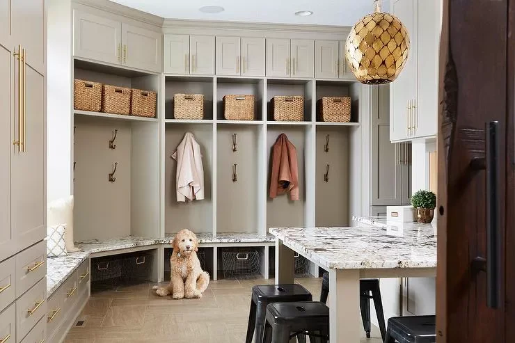 22 Stunning Mudroom Bench Ideas for Beautiful Storage 15 Granite Mudroom Storage Bench