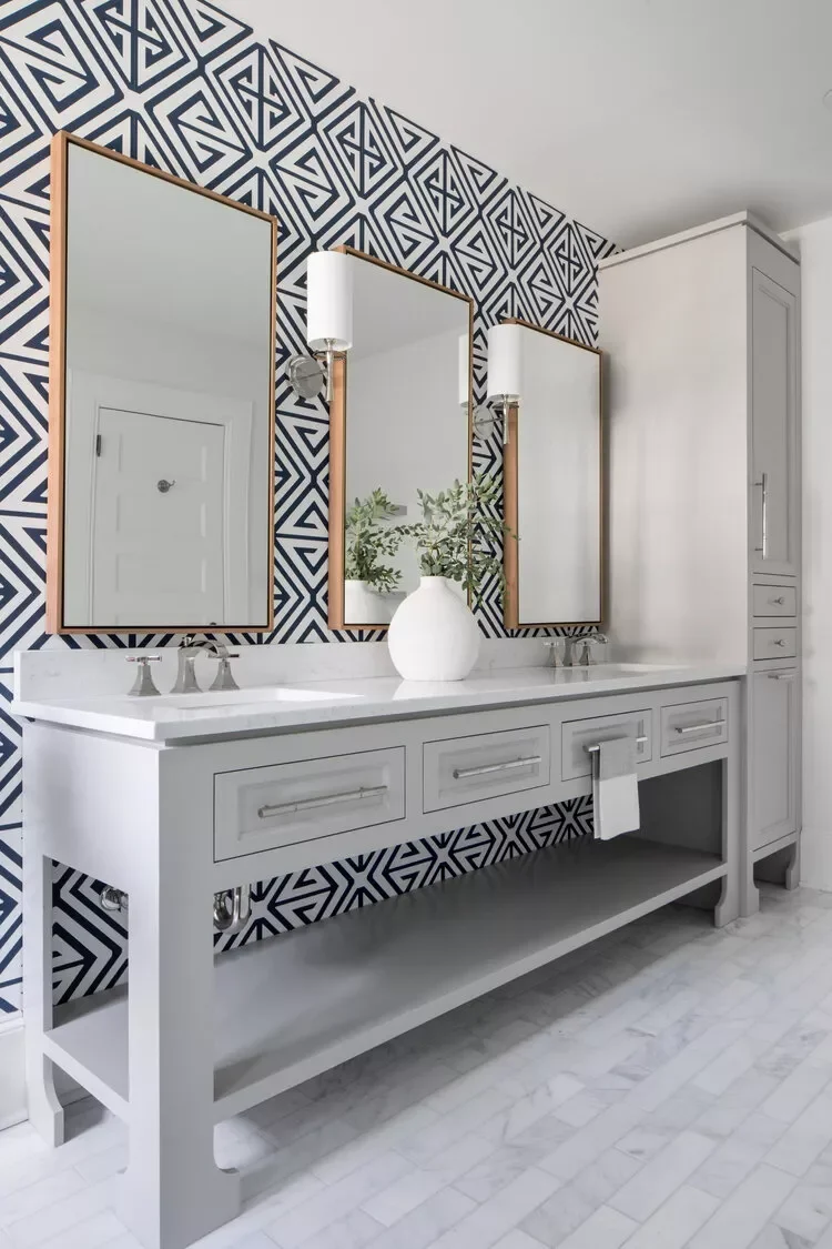 Graphic Tile Accent Wall