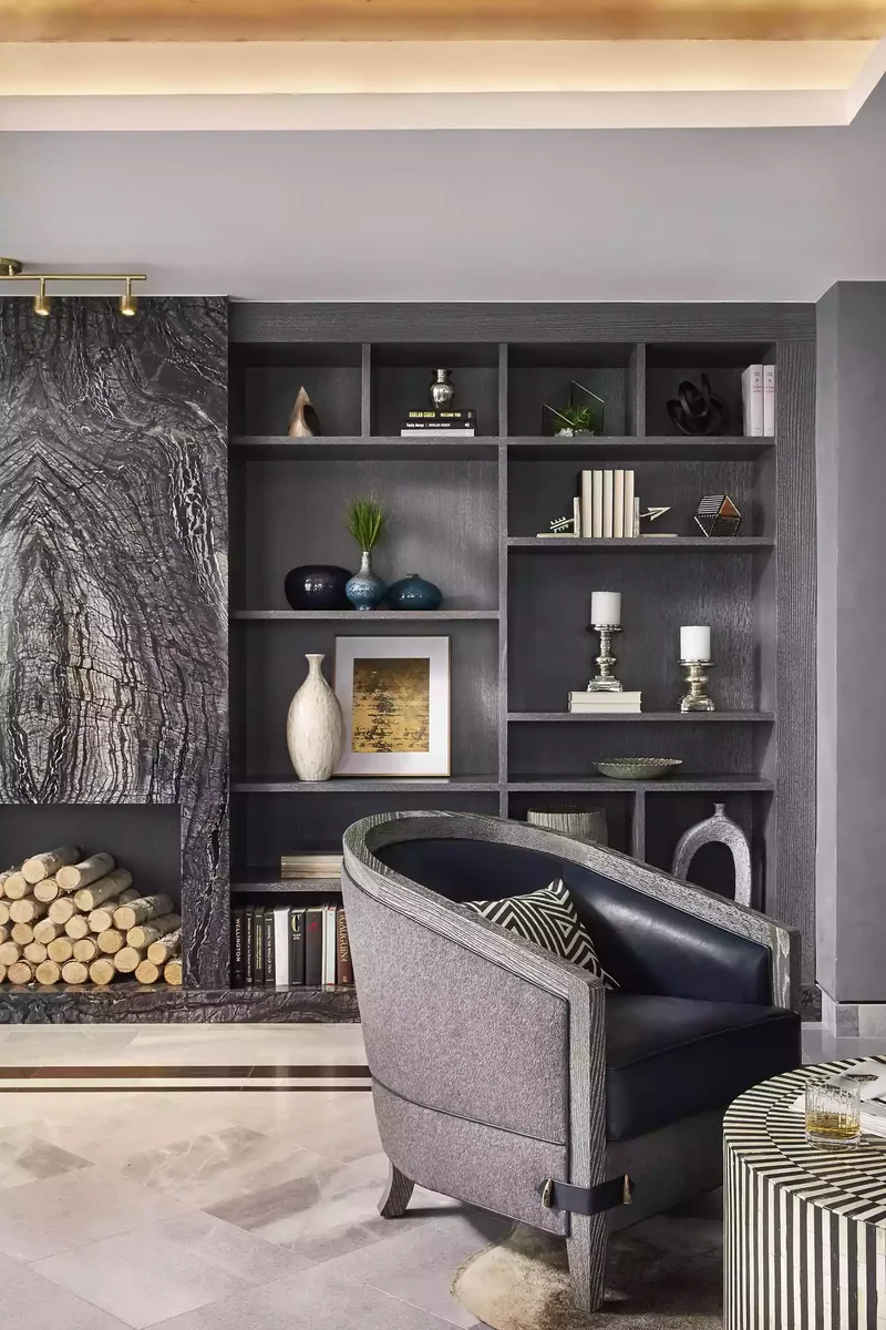 42 Beautiful Gray Living Room Ideas for Peaceful Spaces 20 Gray Built-Ins