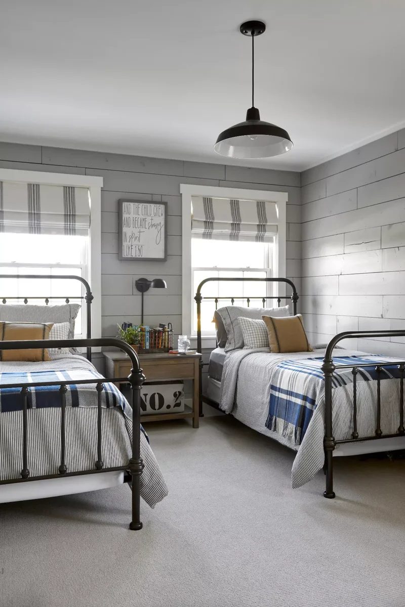 15 Cozy Farmhouse Bedroom Ideas to Transform Your Space 10 Gray Farmhouse Color Scheme