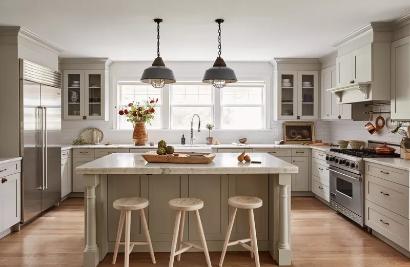 42 Stylish Gray Kitchen Design Ideas for a Sleek Look 27 Gray Farmhouse Kitchen