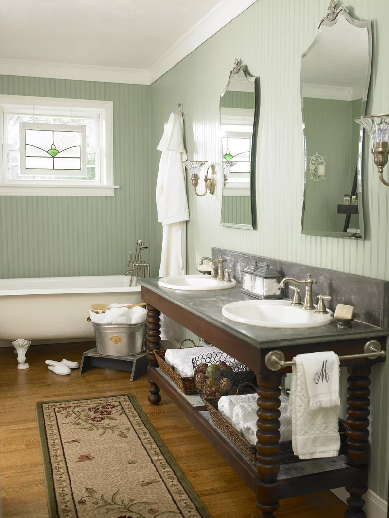 36 Beautiful Gray Bathroom Ideas to Create Your Dream Spa 1 Gray Green Bathroom Color