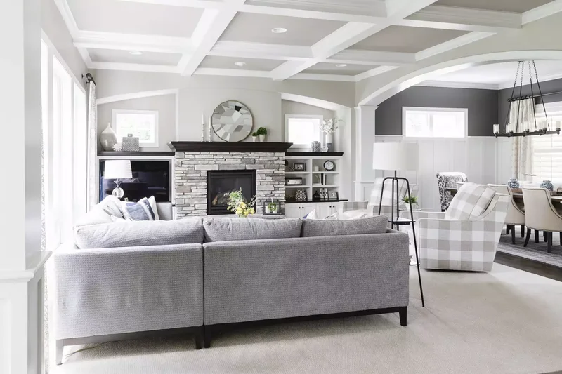 42 Beautiful Gray Living Room Ideas for Peaceful Spaces 19 Gray Stone