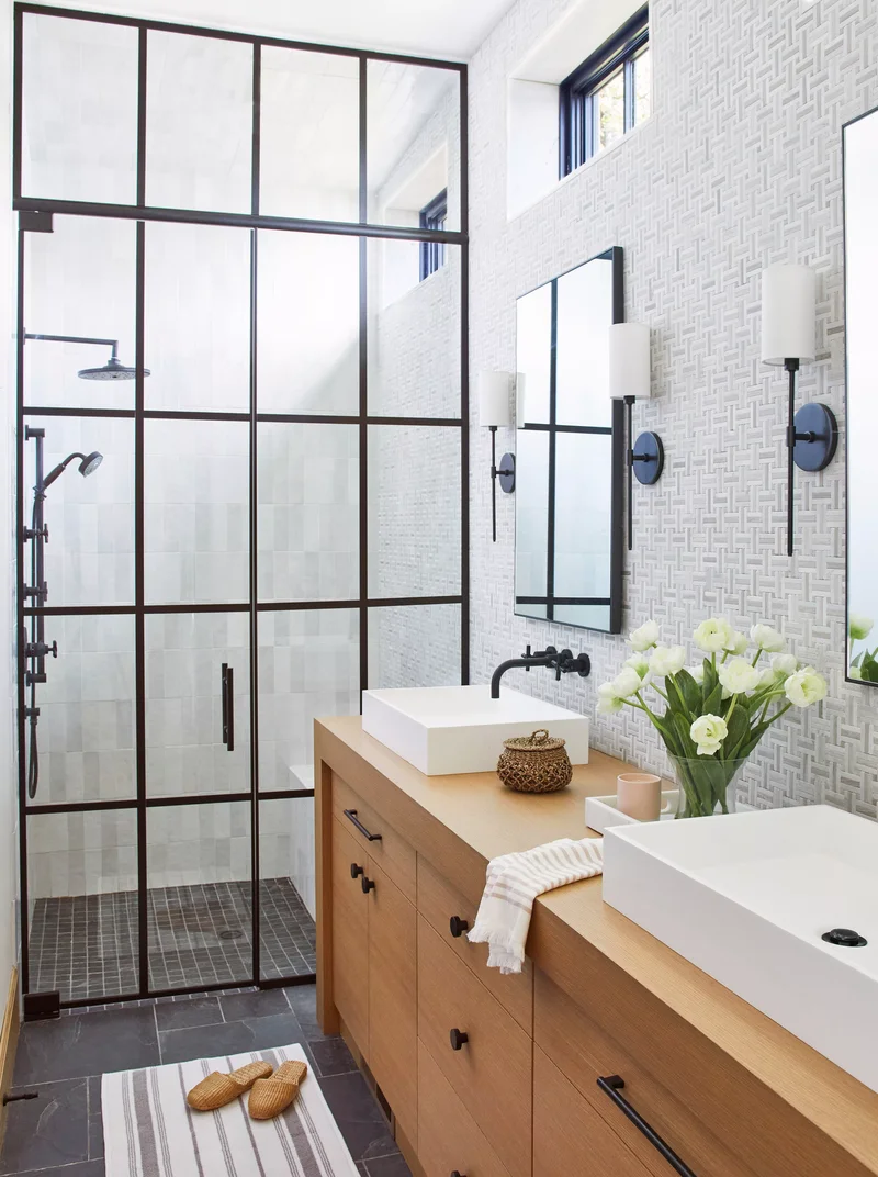 36 Beautiful Gray Bathroom Ideas to Create Your Dream Spa 25 Gray Tile Backsplash