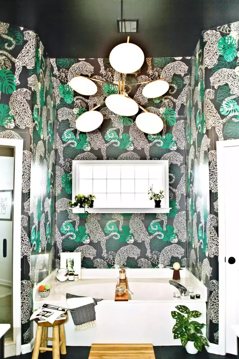 41 Bathroom Paint Color Ideas to Transform Your Space 40 Green + Black